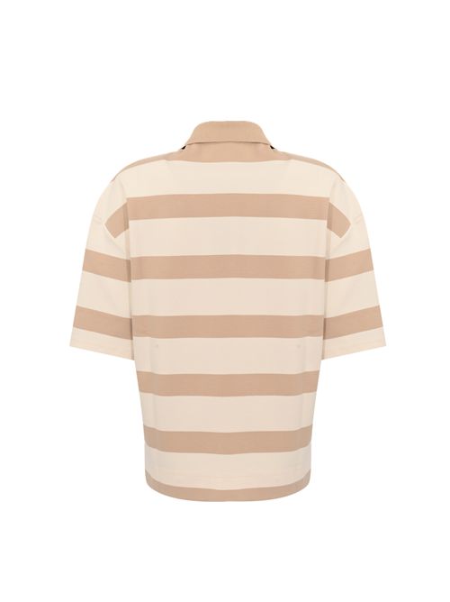 Polo MMLABETAIA in misto viscosa a righe Avorio MM Max Mara | 2616951017600003